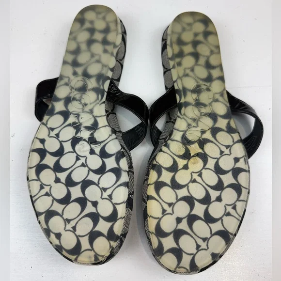 Coach Samira Flip Flop Women’s Sandals Black Gray Size 9B - Picture 5 of 6